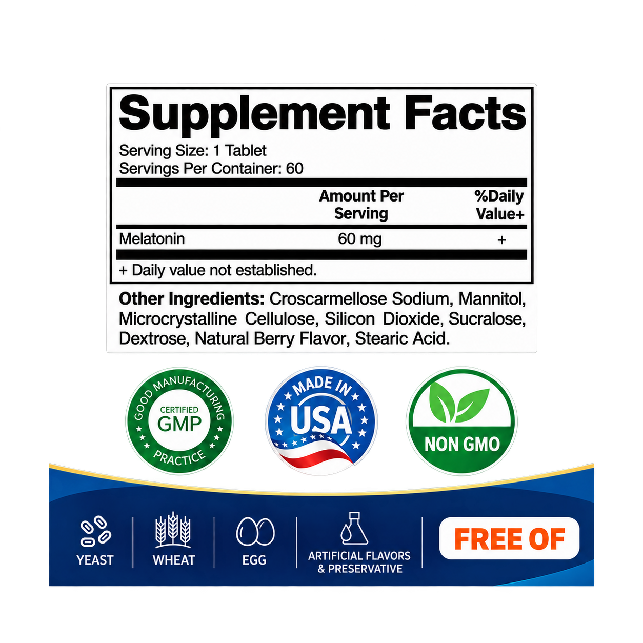 Melatonina Vitamatic 60 mg – 60 tabletas - Image 2